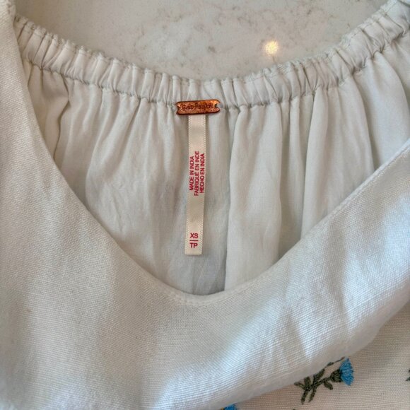 Free People- Wildflower Embroidered Mini Dress - Picture 4 of 6